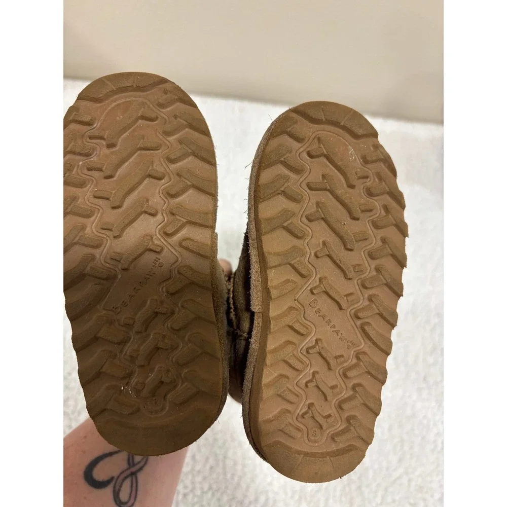 Bearpaw 8 Brown‎ Suede Winter Boots Girls Casual Cozy